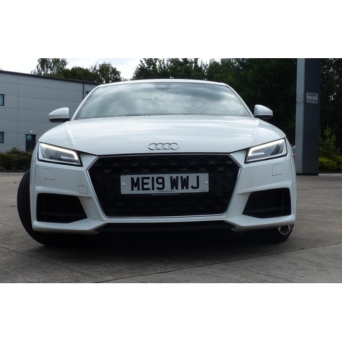 1B - Audi TT coupe MK3, 45 TFSI, 2019 plate ME19 WWJ, 7 speed DSG automatic, white, 6730 miles, 1.9L petr... 