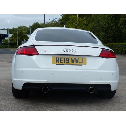 1B - Audi TT coupe MK3, 45 TFSI, 2019 plate ME19 WWJ, 7 speed DSG automatic, white, 6730 miles, 1.9L petr... 