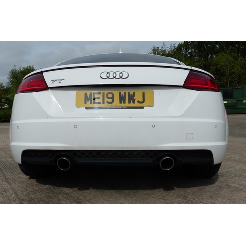 1B - Audi TT coupe MK3, 45 TFSI, 2019 plate ME19 WWJ, 7 speed DSG automatic, white, 6730 miles, 1.9L petr... 