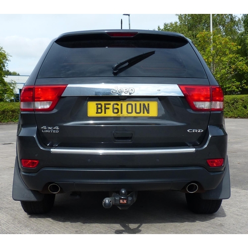 1C - Jeep Grand Cherokee, 2011 plate BF61 0UN, automatic, grey, 113119 miles, 3.0L diesel. 10%+VAT BUYERS... 