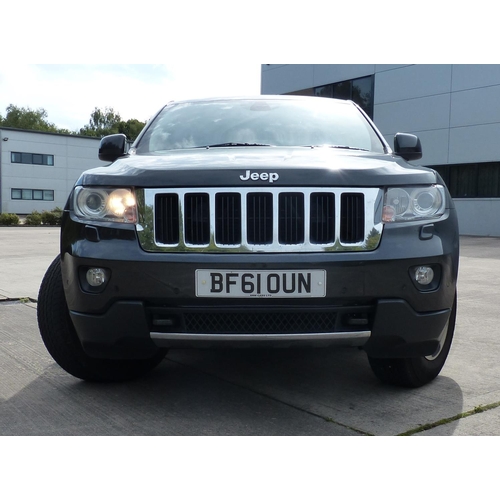 1C - Jeep Grand Cherokee, 2011 plate BF61 0UN, automatic, grey, 113119 miles, 3.0L diesel. 10%+VAT BUYERS... 