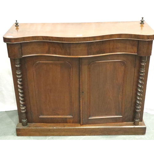 3112 - An early 19th century mahogany chiffonier, having single drawer above two cupboard doors, 105 x 41 x... 