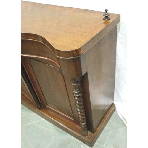 3112 - An early 19th century mahogany chiffonier, having single drawer above two cupboard doors, 105 x 41 x... 