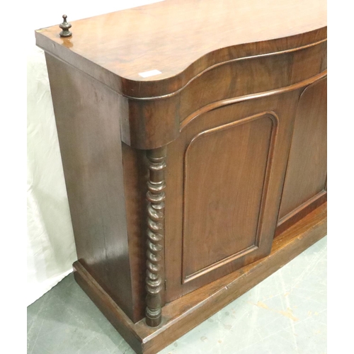 3112 - An early 19th century mahogany chiffonier, having single drawer above two cupboard doors, 105 x 41 x... 