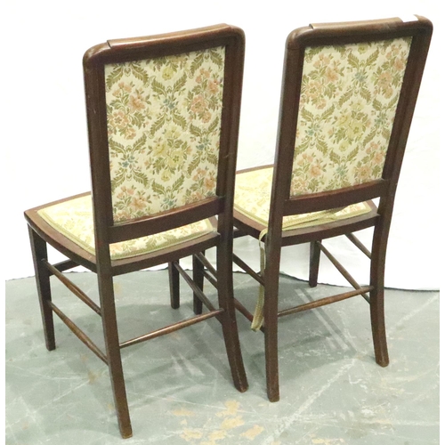 3121 - A pair of Edwardian inlaid walnut bedroom chairs. Not available for in-house P&P, contact Paul O'Hea... 