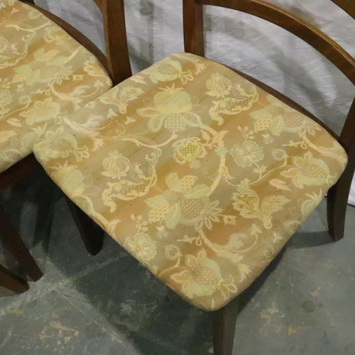 3129 - A set of four G Plan teak ladderback dining chairs. Not available for in-house P&P, contact Paul O'H... 