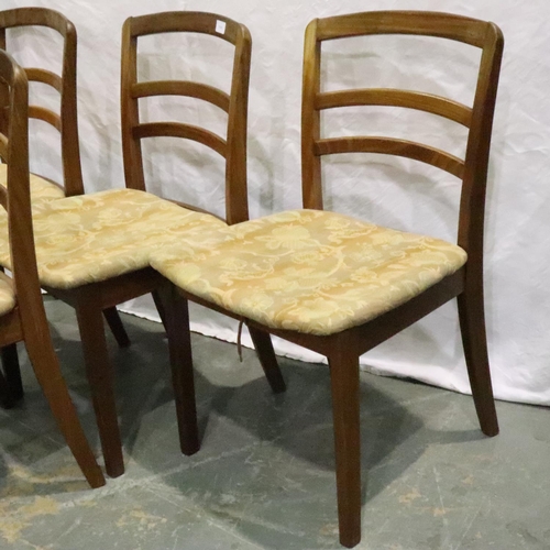 3129 - A set of four G Plan teak ladderback dining chairs. Not available for in-house P&P, contact Paul O'H... 