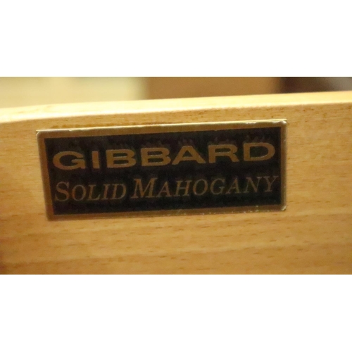 3132 - Gibbard reproduction mahogany chest of drawers, having sectioned top drawer above six further drawer... 