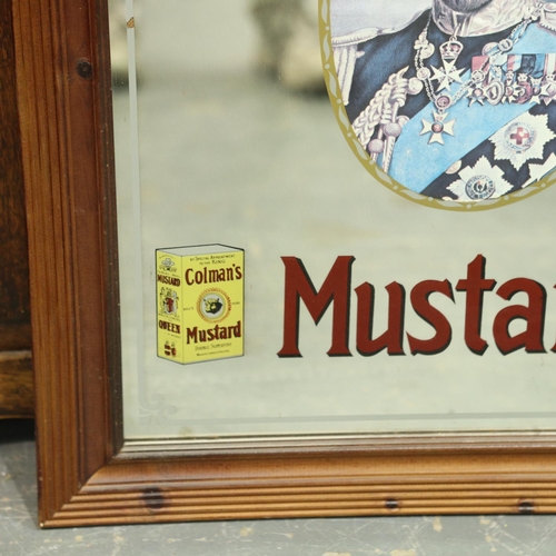 3147 - A reproduction Colmans Mustard advertising mirror, overall 94 x 69 cm. Not available for in-house P&... 