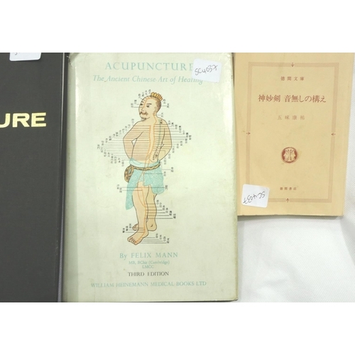 102 - Three acupuncture books to include the Atlas of Acupuncture by Felix Mann and Acupuncture, The Ancie... 