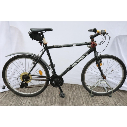 1003 - Rockrider mountain bike with 21 Shimano gears and 21 inch frame. Not available for in-house P&P, con... 