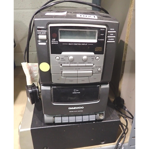 1021 - Sony and Grundig mini stereos and an AIWA VCR. Not available for in-house P&P, contact Paul O'Hea at... 