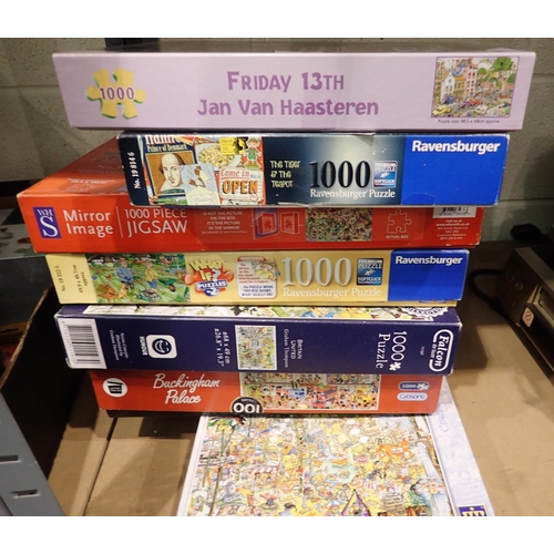 1022 - Ten assorted jigsaws. Not available for in-house P&P, contact Paul O'Hea at Mailboxes on 01925 65913... 