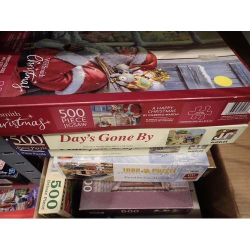 1027 - Quantity of mixed jigsaws. Not available for in-house P&P, contact Paul O'Hea at Mailboxes on 01925 ... 