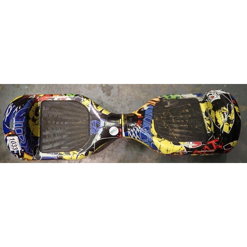 1033 - iHoverboard Graffiti hover scooter. Not available for in-house P&P, contact Paul O'Hea at Mailboxes ... 