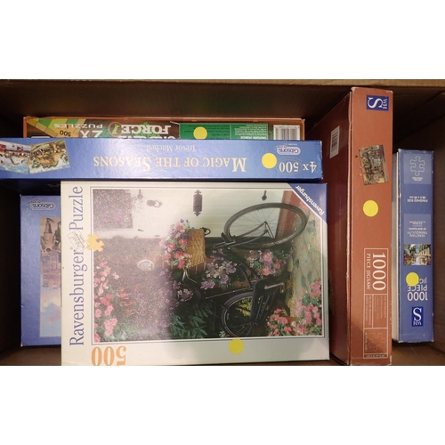 1057 - Quantity of mixed jigsaws. Not available for in-house P&P, contact Paul O'Hea at Mailboxes on 01925 ... 