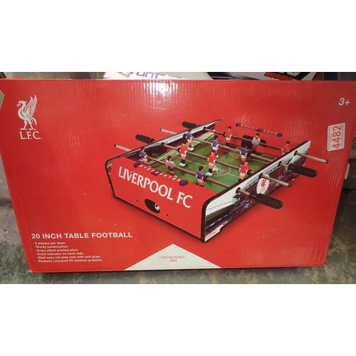 1187 - Liverpool FC table football game. Not available for in-house P&P, contact Paul O'Hea at Mailboxes on... 