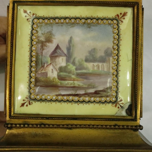 237 - Regency enamel on copper jewellery casket, L: 21 cm. P&P Group 2 (£18+VAT for the first lot and £3+V... 