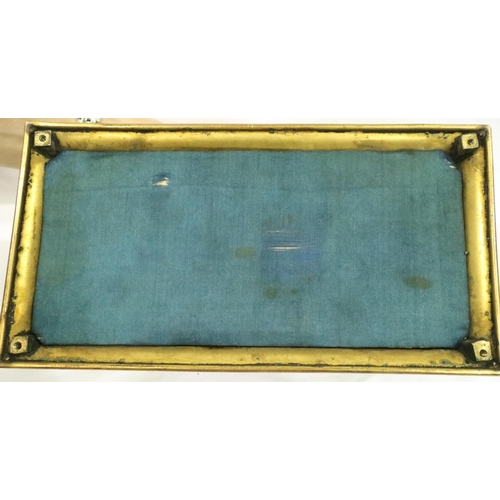 237 - Regency enamel on copper jewellery casket, L: 21 cm. P&P Group 2 (£18+VAT for the first lot and £3+V... 