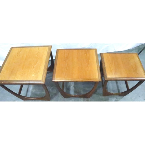 3103 - G Plan nest of three tables, largest 50 x 50 cm. Not available for in-house P&P, contact Paul O'Hea ... 