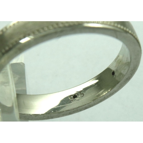 45 - Five 925 silver rings, mixed sizes, one ring cut, combined 35g. P&P Group 1 (£14+VAT for the first l... 