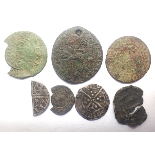 3026 - Collection of silver and bronze Medieval hammered coins. P&P Group 0 (£5+VAT for the first lot and £... 