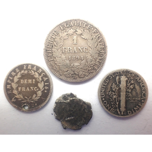 3028 - Four world silver coins. P&P Group 0 (£5+VAT for the first lot and £1+VAT for subsequent lots)