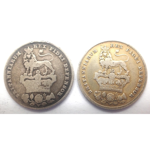 3031 - 1825 and 1826 silver shillings of George IV (2). P&P Group 0 (£5+VAT for the first lot and £1+VAT fo... 