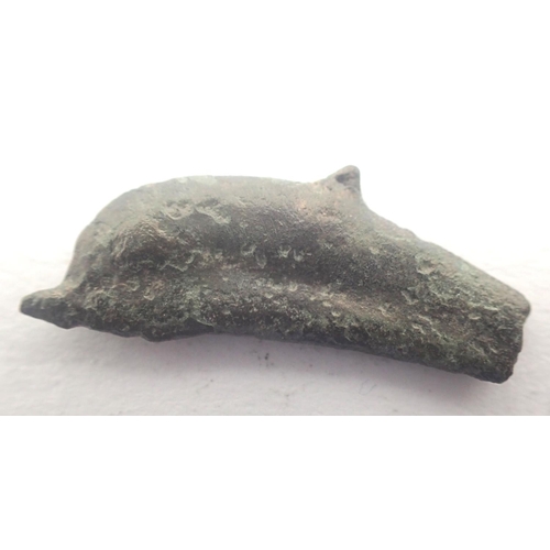 3035 - 4th century BC, bronze Dolphin money, early proto-currency. P&P Group 0 (£5+VAT for the first lot an... 