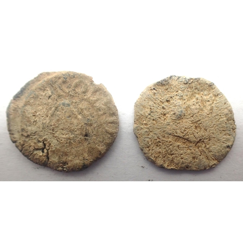 3040 - Two Boy Bishop hammered tokens. P&P Group 0 (£5+VAT for the first lot and £1+VAT for subsequent lots... 