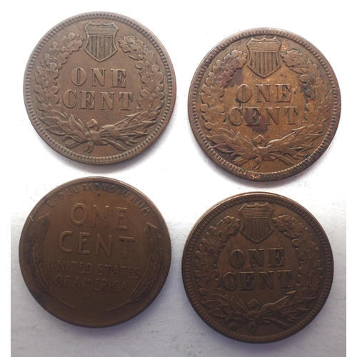 3044 - American Lincoln and Indian cents. P&P Group 0 (£5+VAT for the first lot and £1+VAT for subsequent l... 