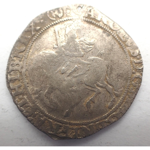 3057 - Charles I Stuart hammered silver half crown. P&P Group 0 (£5+VAT for the first lot and £1+VAT for su... 