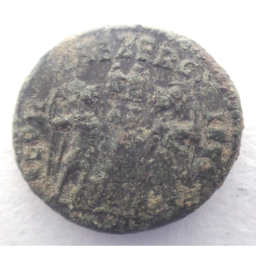 3060 - Roman bronze A3 of Constantine II with two soldiers standing verso 337 - 340 AD. P&P Group 0 (£5+VAT... 