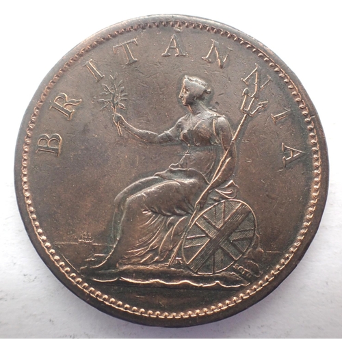 3065 - 1806 copper penny of George III. P&P Group 0 (£5+VAT for the first lot and £1+VAT for subsequent lot... 