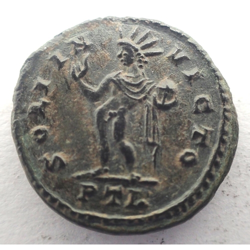 3067 - 305 AD - Emperor Constantius Roman Bronze of Sol, Treveri mint. P&P Group 0 (£5+VAT for the first lo... 