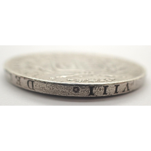 3070 - 1845 silver crown of Queen Victoria, Cinquefoil Stops. P&P Group 0 (£5+VAT for the first lot and £1+... 