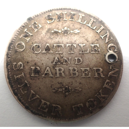 3089 - 1811 silver York Cattle token. P&P Group 0 (£5+VAT for the first lot and £1+VAT for subsequent lots)