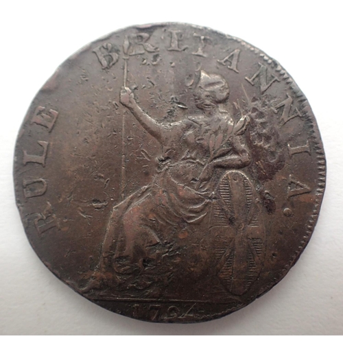 3105 - 1794 Earl Howe Rule Britannia token. P&P Group 0 (£5+VAT for the first lot and £1+VAT for subsequent... 