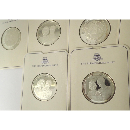 3109 - Ten silver proof Queens of Europe medallions struck by The Birmingham Mint. P&P Group 0 (£5+VAT for ... 