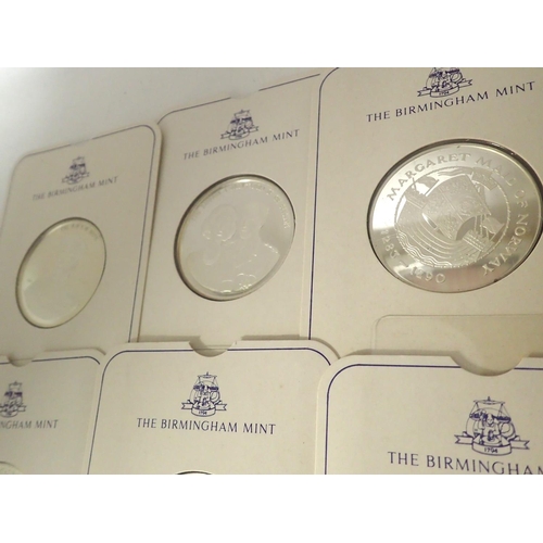 3109 - Ten silver proof Queens of Europe medallions struck by The Birmingham Mint. P&P Group 0 (£5+VAT for ... 