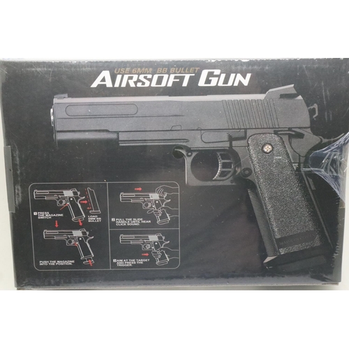 2002 - New boxed 6mm BB airsoft pistol, model V19. P&P Group 2 (£18+VAT for the first lot and £3+VAT for su... 