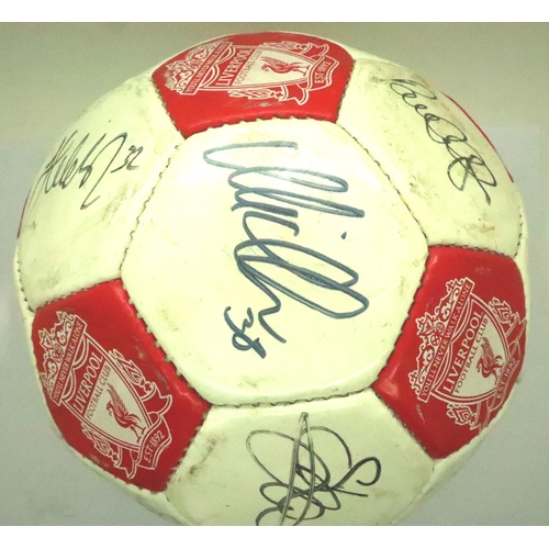 2011 - Liverpool FC official autographed football circa 2005. P&P Group 2 (£18+VAT for the first lot and £3... 