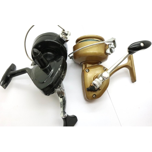 2026 - Two fixed spool reels including a Diamond Super Deluxe 777. P&P Group 1 (£14+VAT for the first lot a... 