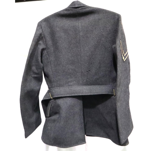 2046 - 1956 issue RAF uniform tunic and trousers, badged to the rank of corporal. P&P Group 2 (£18+VAT for ... 