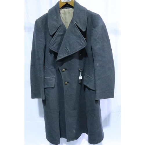 2058 - Rare Womens Auxiliary Air Force (WAAF), RAF 1942 dated great coat, named to 485009 Hawkins,  size 6.... 