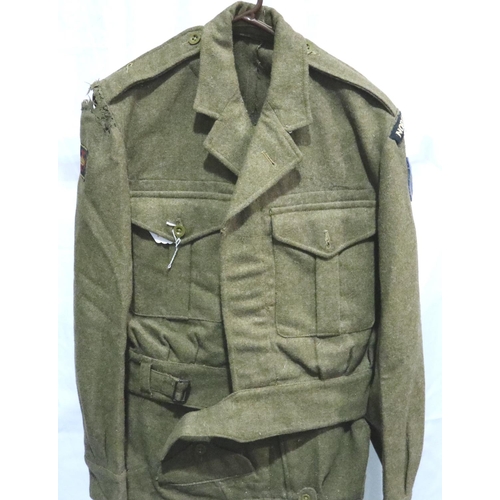 2062 - North Stafford regiment 1949 pattern 1954 dated battledress and trousers, with a Lincolnshire regime... 