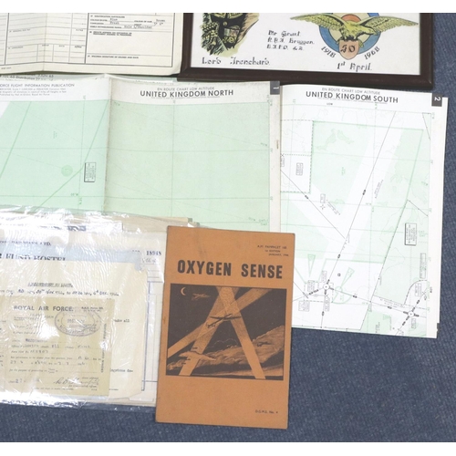 2085 - Quantity of WWII RAF ephemera. P&P Group 2 without frame (£18+VAT for the first lot and £3+VAT for s... 