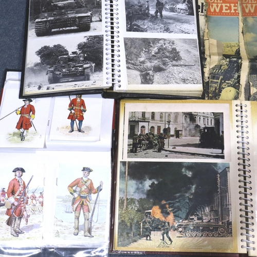 2092 - Six albums of military postcards, cuttings etc. P&P Group 2 (£18+VAT for the first lot and £3+VAT fo... 