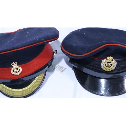 2119 - Royal Engineers parade visor cap and a Household Cavalry dress cap, both badged (2). P&P Group 2 (£1... 