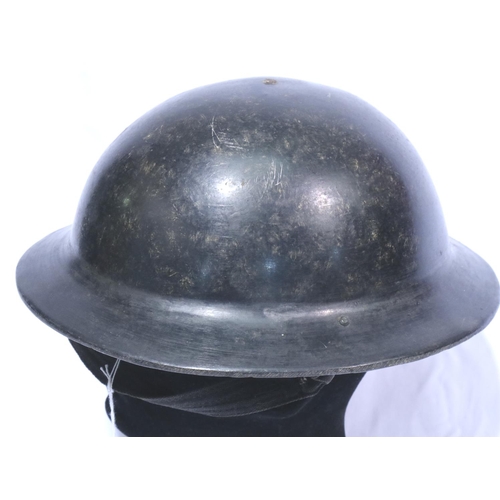 2134 - British Home Front lightweight fibre glass helmet with liner. P&P Group 2 (£18+VAT for the first lot... 